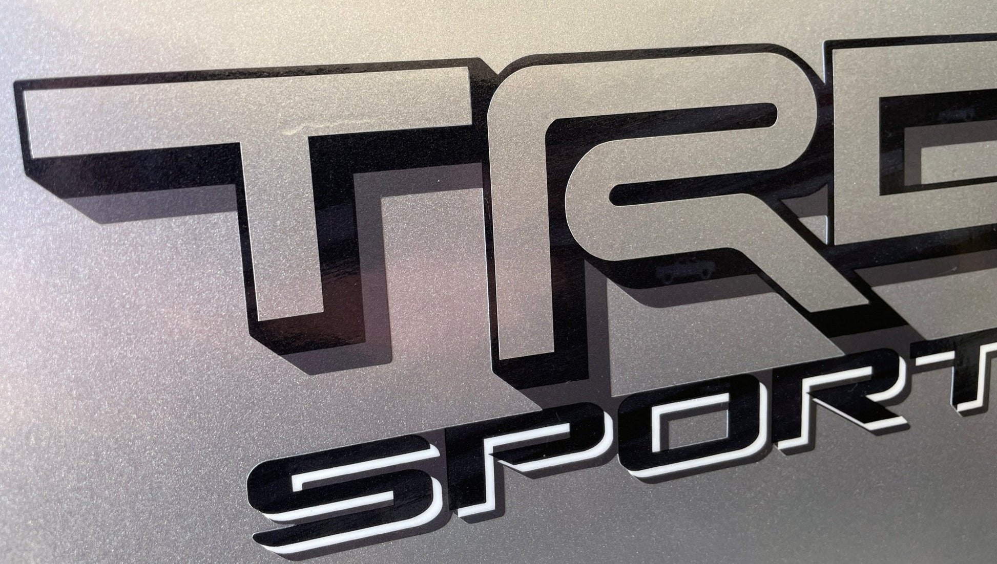 Premium Cast Vinyl Decal Letter Inserts for 2024 - 2025 Tacoma TRD Bedside Stickers x2 - TVD Vinyl Decals