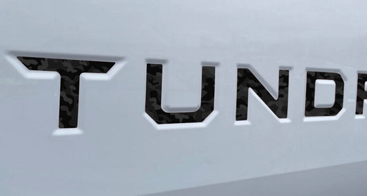Black Shadow Camo Vinyl Letter Decals for 2022-2023 Tundra Tailgate - TVD Vinyl Decals