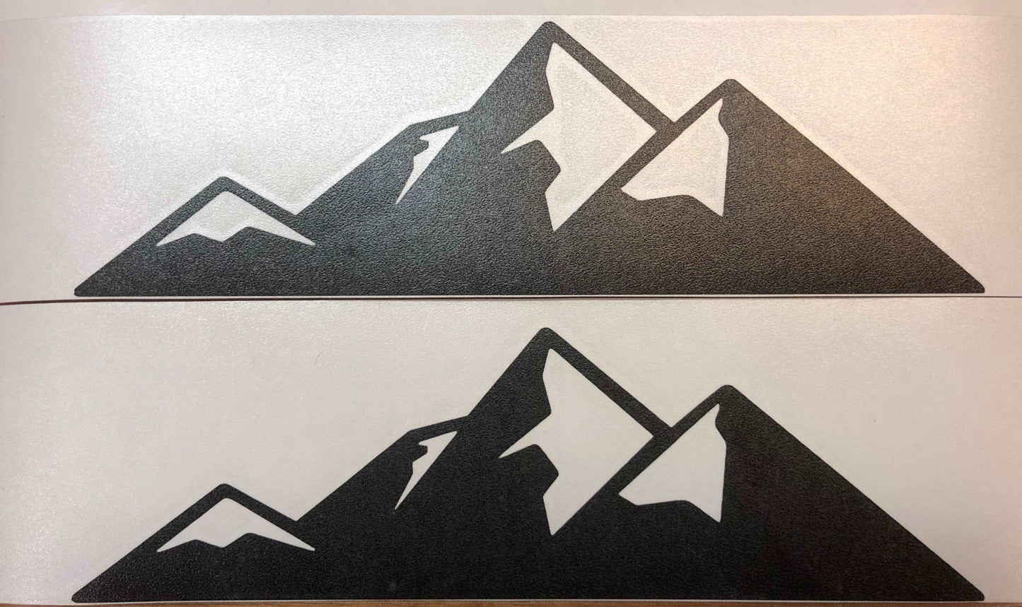 Premium Cast Matte Black Vinyl Mountain Decals for 2014-2021 Tundra - TVD Vinyl Decals
