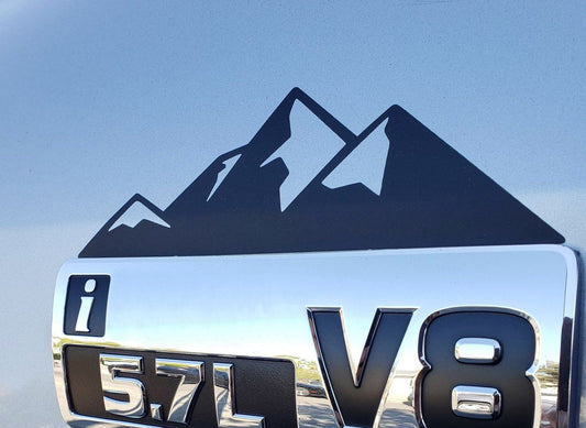 Premium Cast Matte Black Vinyl Mountain Decals for 2014-2021 Tundra - TVD Vinyl Decals