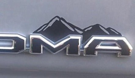 Premium Cast Matte Black Vinyl Mountain Decals for 2016-2023 Tacoma - TVD Vinyl Decals