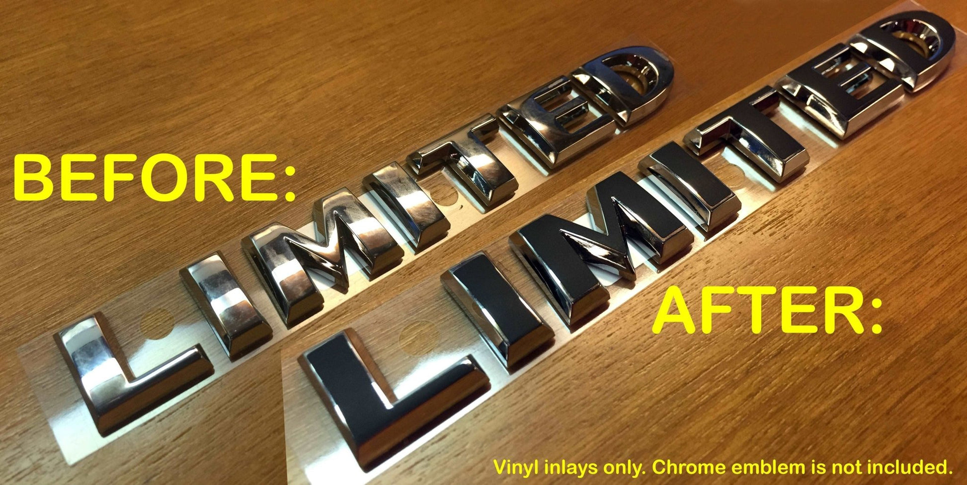 Premium Cast Vinyl Inlay Letter Decals for 2014-2021 Grand Cherokee Liftgate - TVD Vinyl Decals