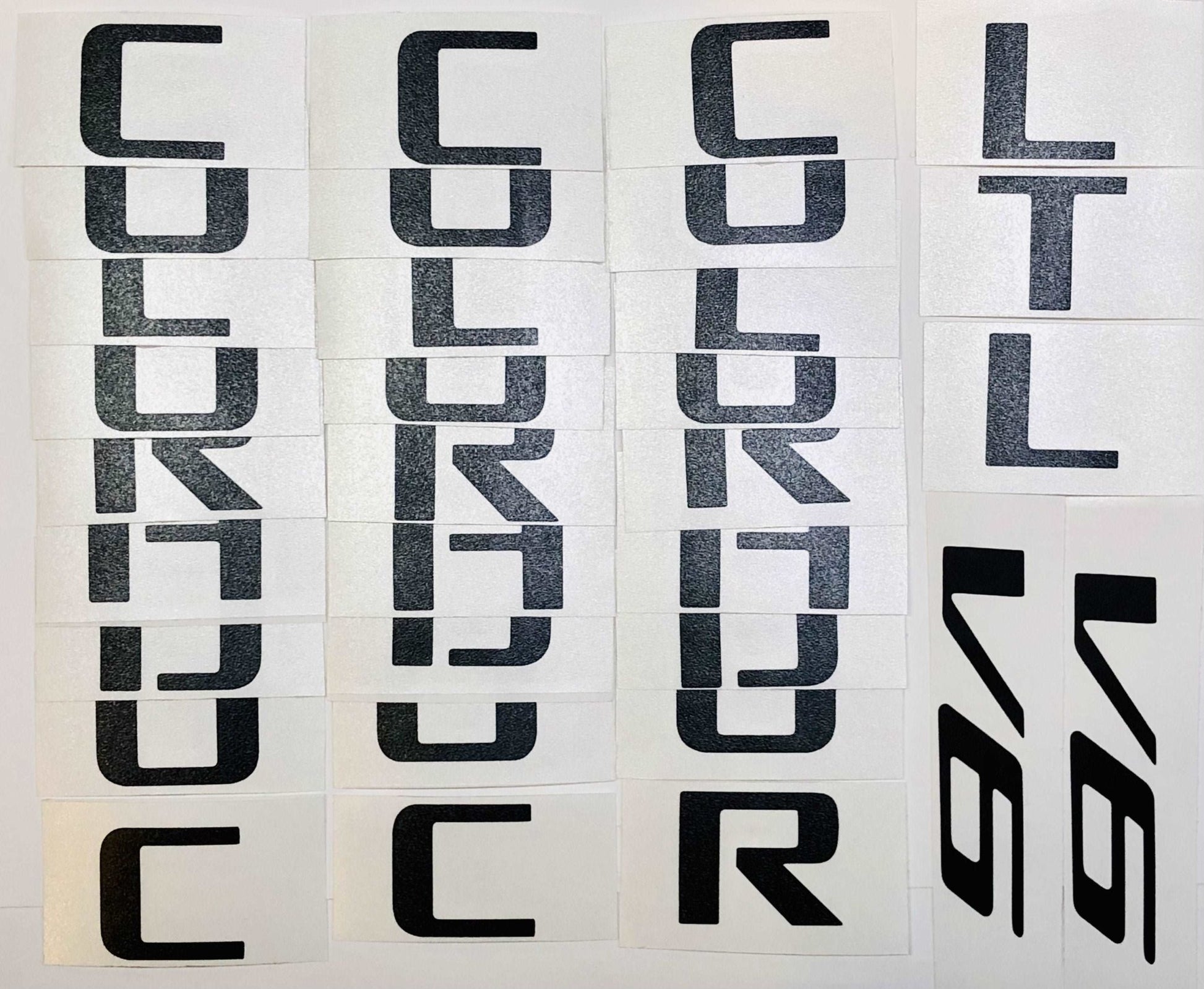 Premium Cast Vinyl Inlay Letter Decals for 2014-2022 Colorado Door and Tailgate Emblems - TVD Vinyl Decals