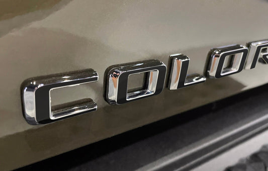 Premium Cast Vinyl Inlay Letter Decals for 2014-2024 Colorado Door and Tailgate Emblems - TVD Vinyl Decals
