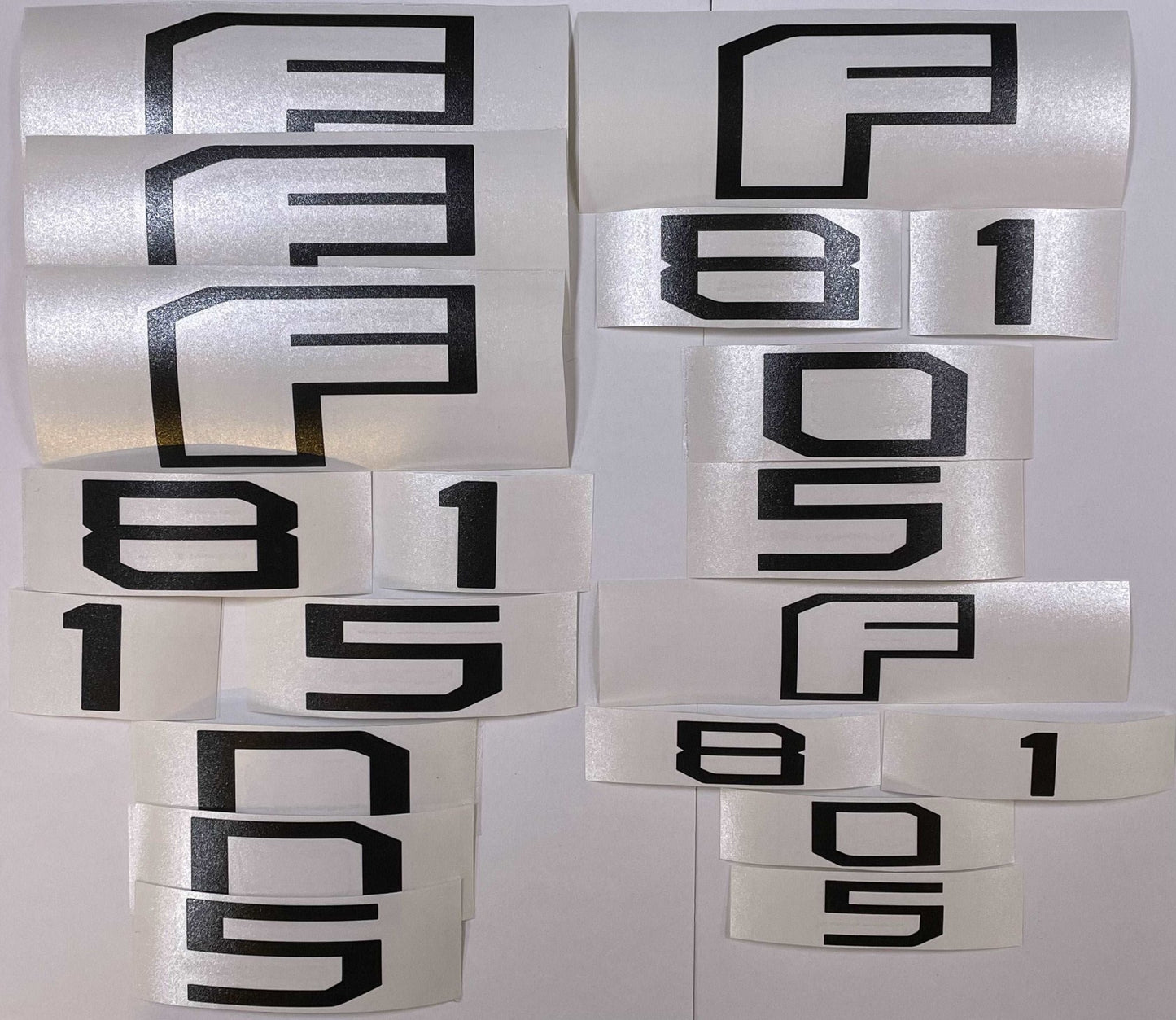 Premium Cast Vinyl Inlay Letter Decals for 2016-2020 F-150 Fender and Tailgate Emblems - TVD Vinyl Decals
