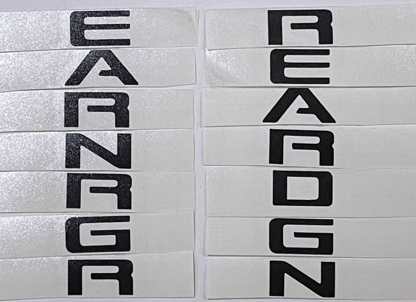 Premium Cast Vinyl Inlay Letter Decals for 2019-2023 Ranger Fender Vents x2 - TVD Vinyl Decals