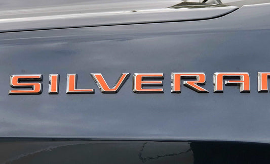 Premium Cast Vinyl Inlay Letter Decals for 2019-2023 Silverado Fender and Tailgate Emblems - TVD Vinyl Decals