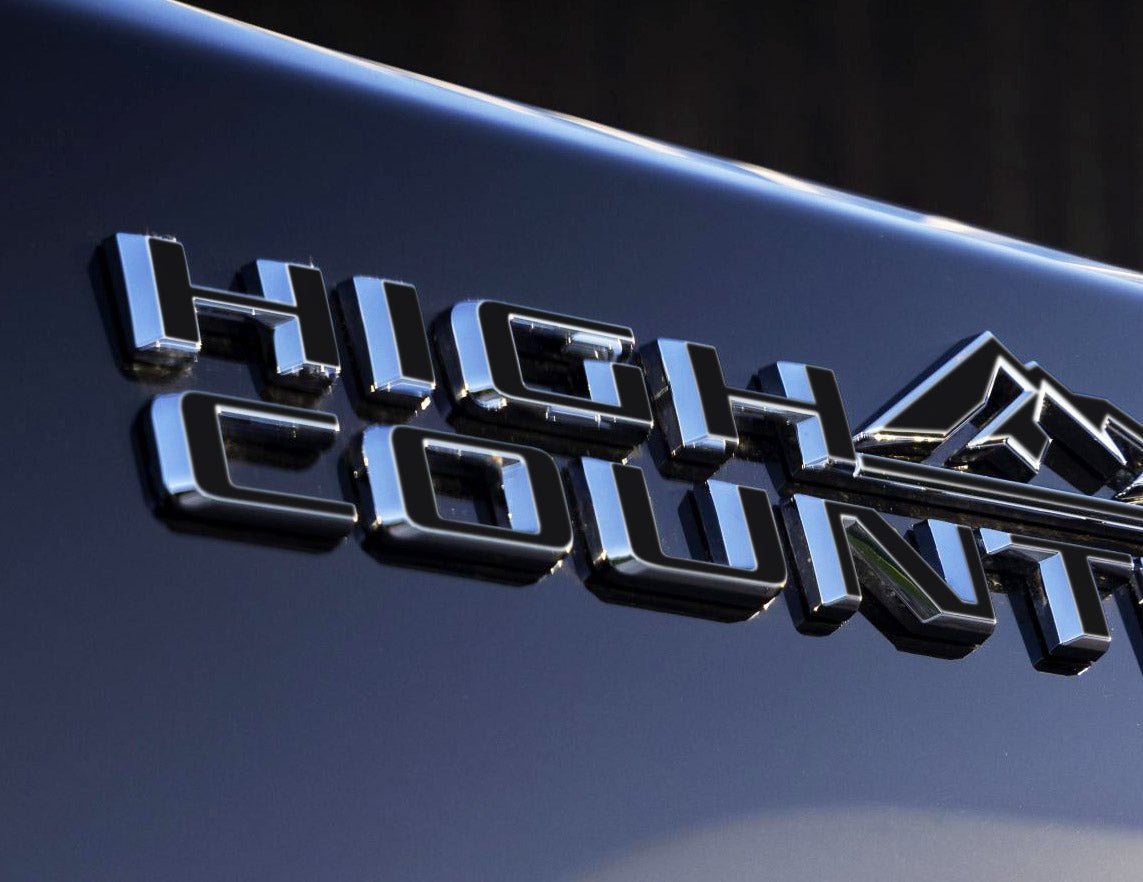 2Pcs High Country Emblems Side Door Letter Logo Car Badge