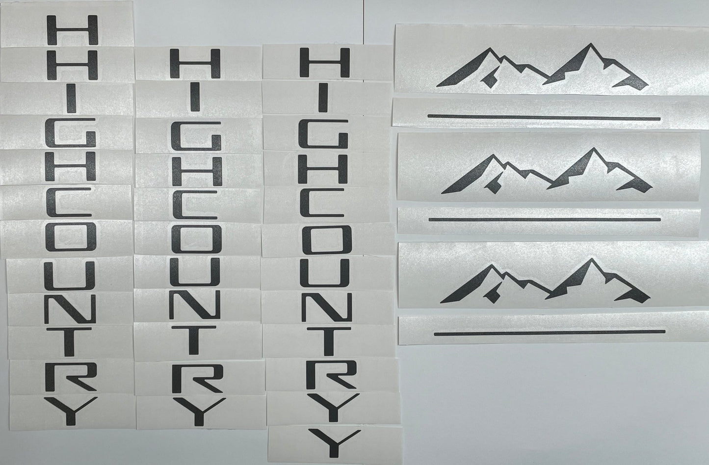 Premium Cast Vinyl Inlay Letter Decals for 2020-2023 Silverado High Country Fender and Tailgate Emblems - TVD Vinyl Decals