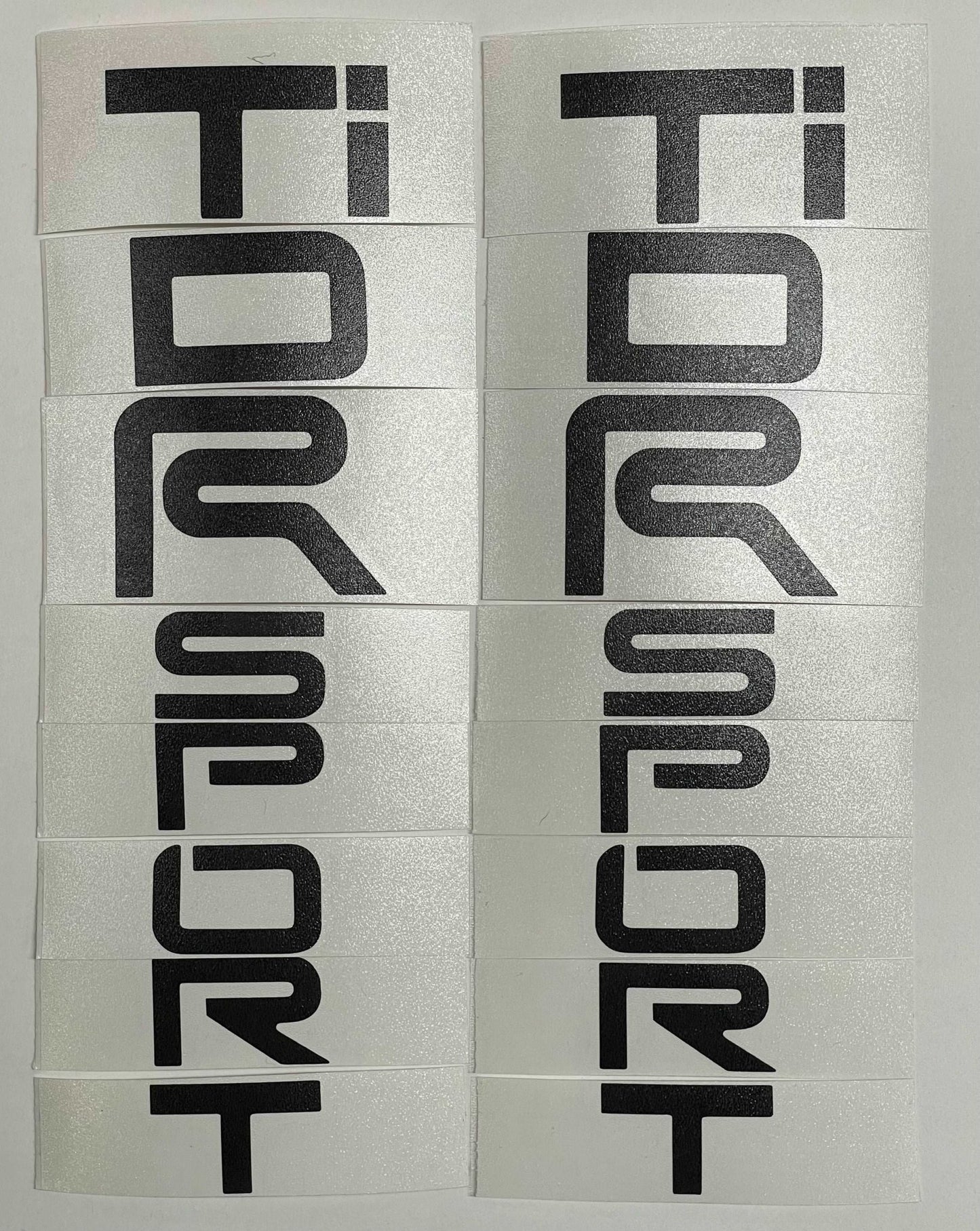 Premium Cast Vinyl Inlay Letter Decals for 2021-2023 4Runner TRD SPORT Emblems x2 - TVD Vinyl Decals