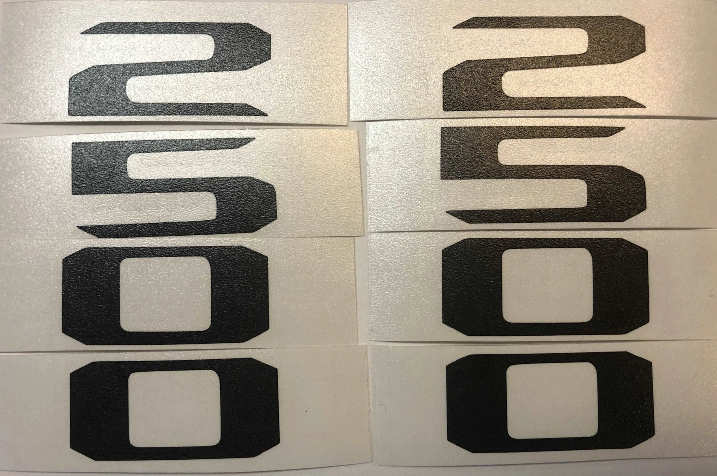 Premium Cast Vinyl Inlay Number Decals for 2019-2023 RAM 2500/3500 Hood x2 - TVD Vinyl Decals