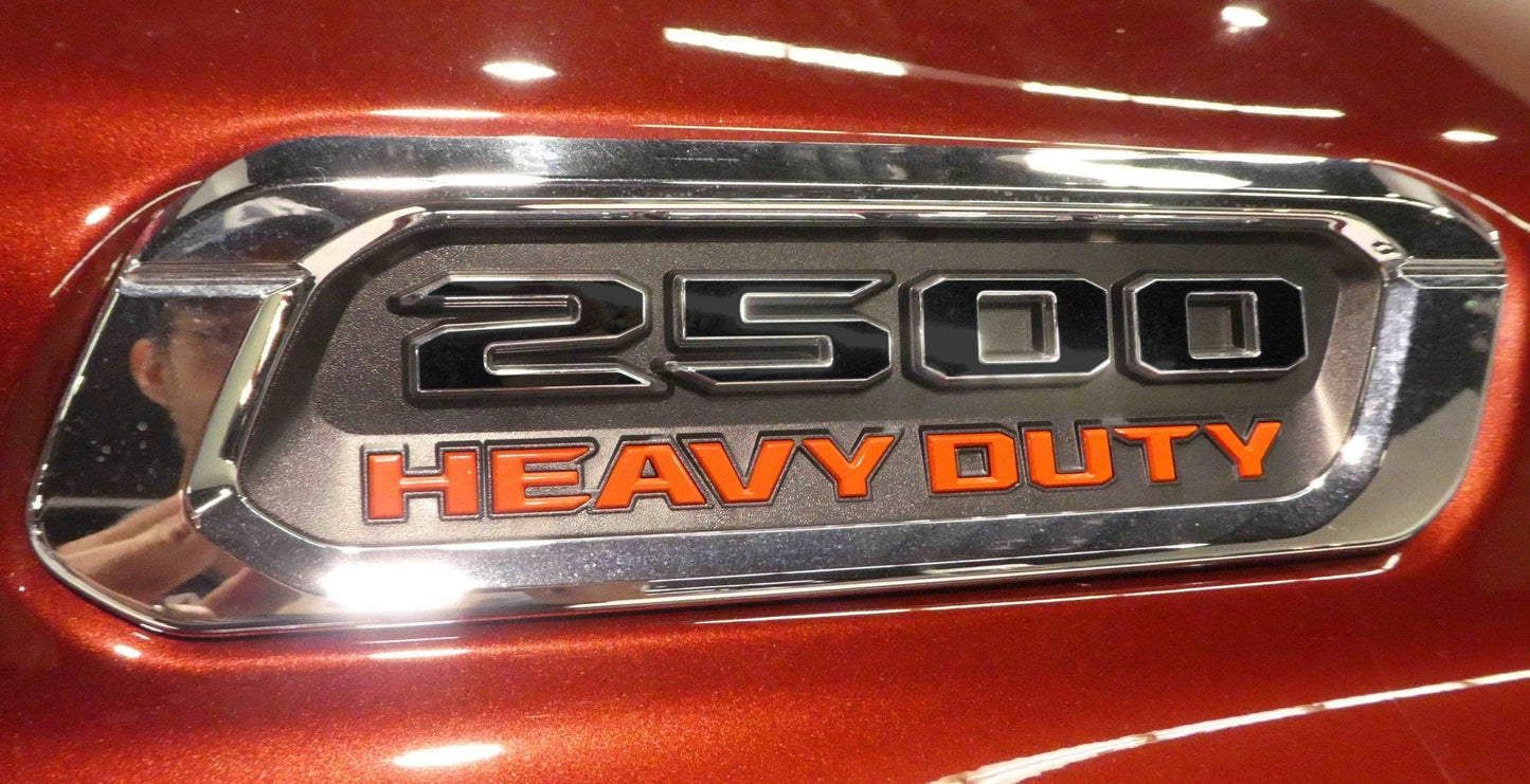 Premium Cast Vinyl Inlay Number Decals for 2019-2023 RAM 2500/3500 Hood x2 - TVD Vinyl Decals