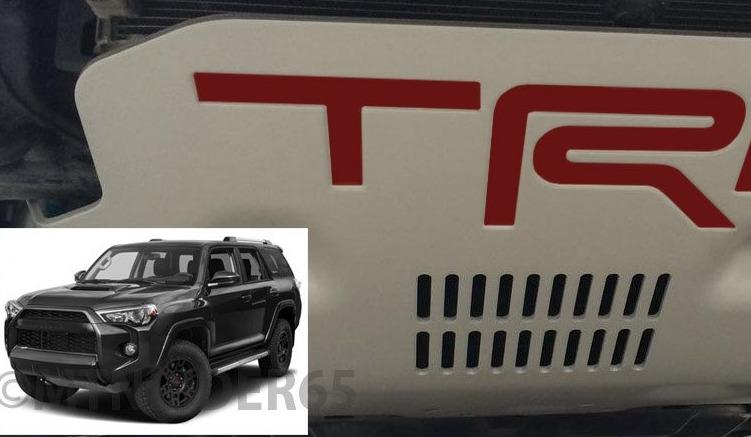 Premium Cast Vinyl Insert Letter Decals for 2015-2018 4Runner TRD Pro Skid Plate - TVD Vinyl Decals