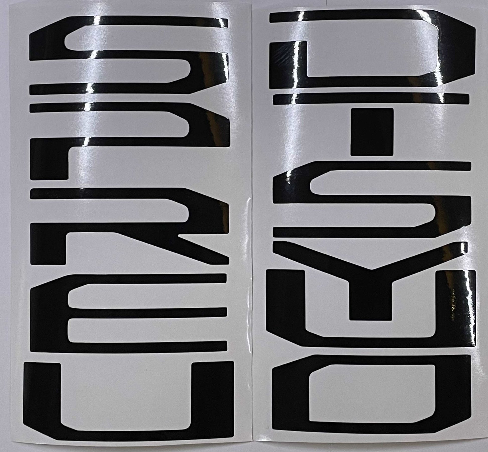 Premium Cast Vinyl Insert Letter Decals for 2017-2023 SUPER DUTY Hood - TVD Vinyl Decals
