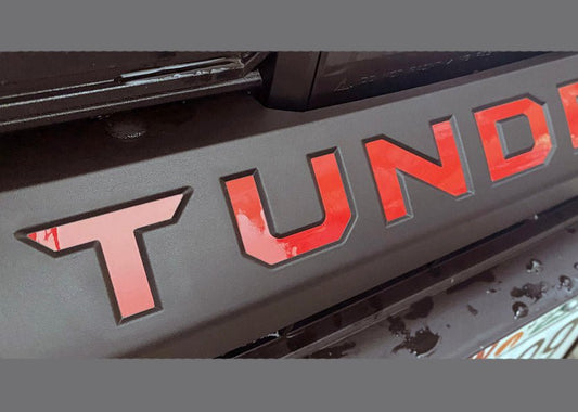 Premium Cast Vinyl Insert Letter Decals for 2022-2023 Tundra Front Bumper - TVD Vinyl Decals