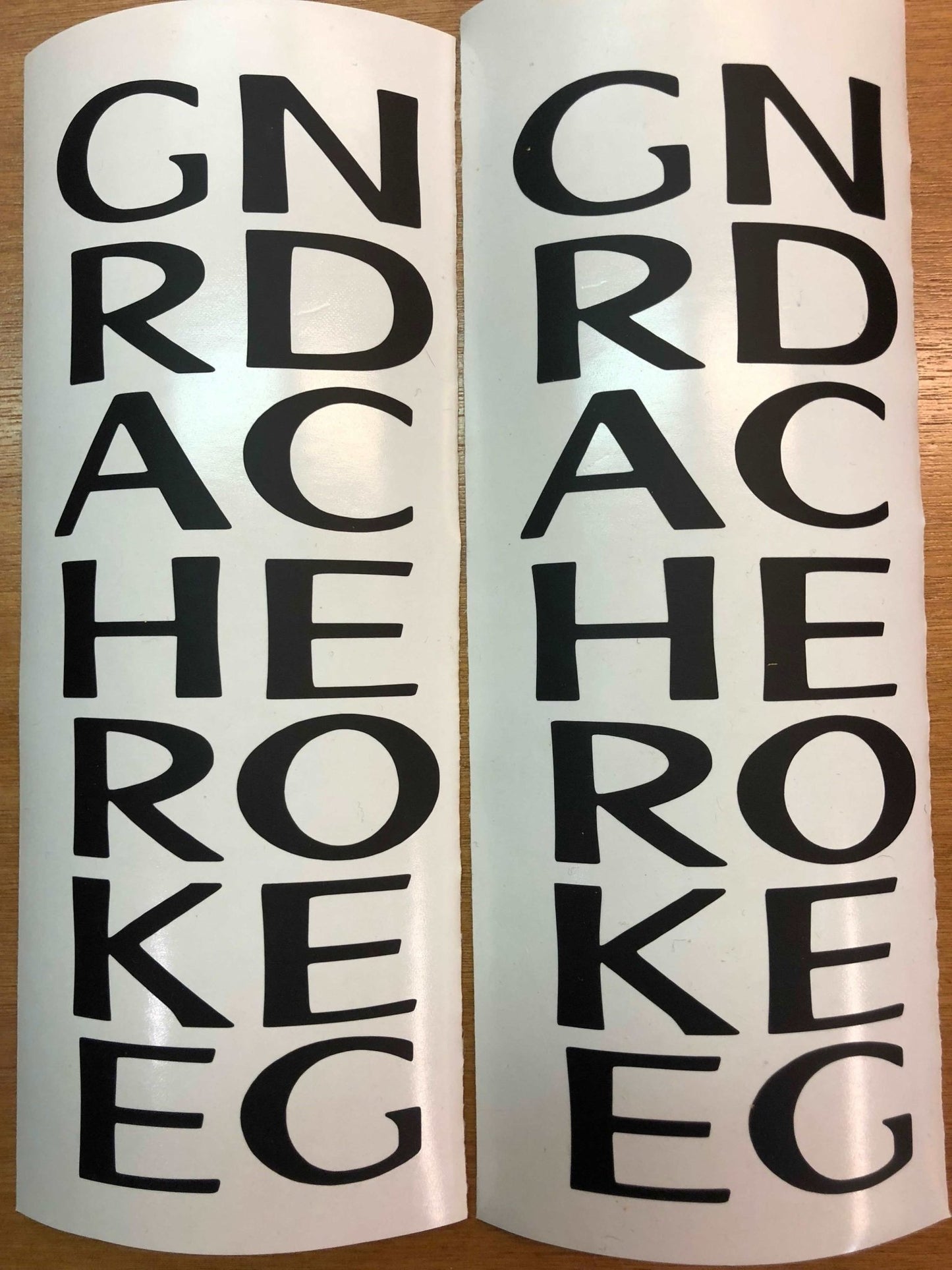 Premium Cast Vinyl Letter Decals for 2011-2013 Grand Cherokee Doors - TVD Vinyl Decals