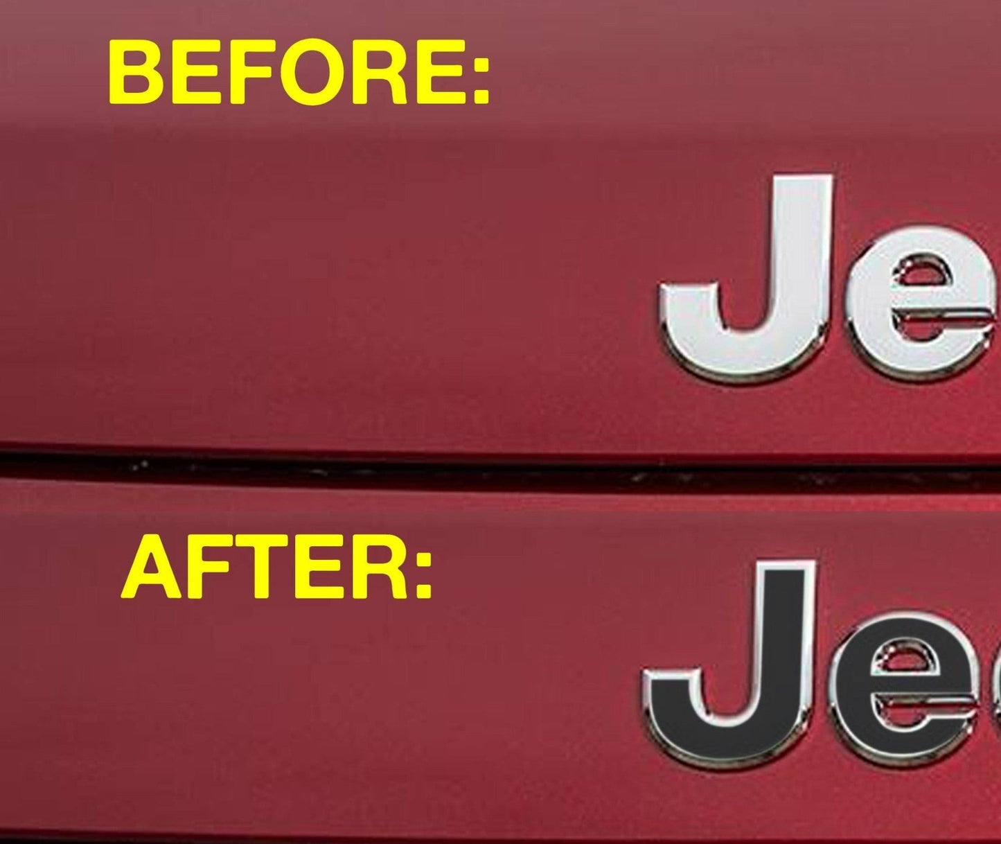 Premium Cast Vinyl Letter Decals for 2014-2022 Cherokee Hood - TVD Vinyl Decals