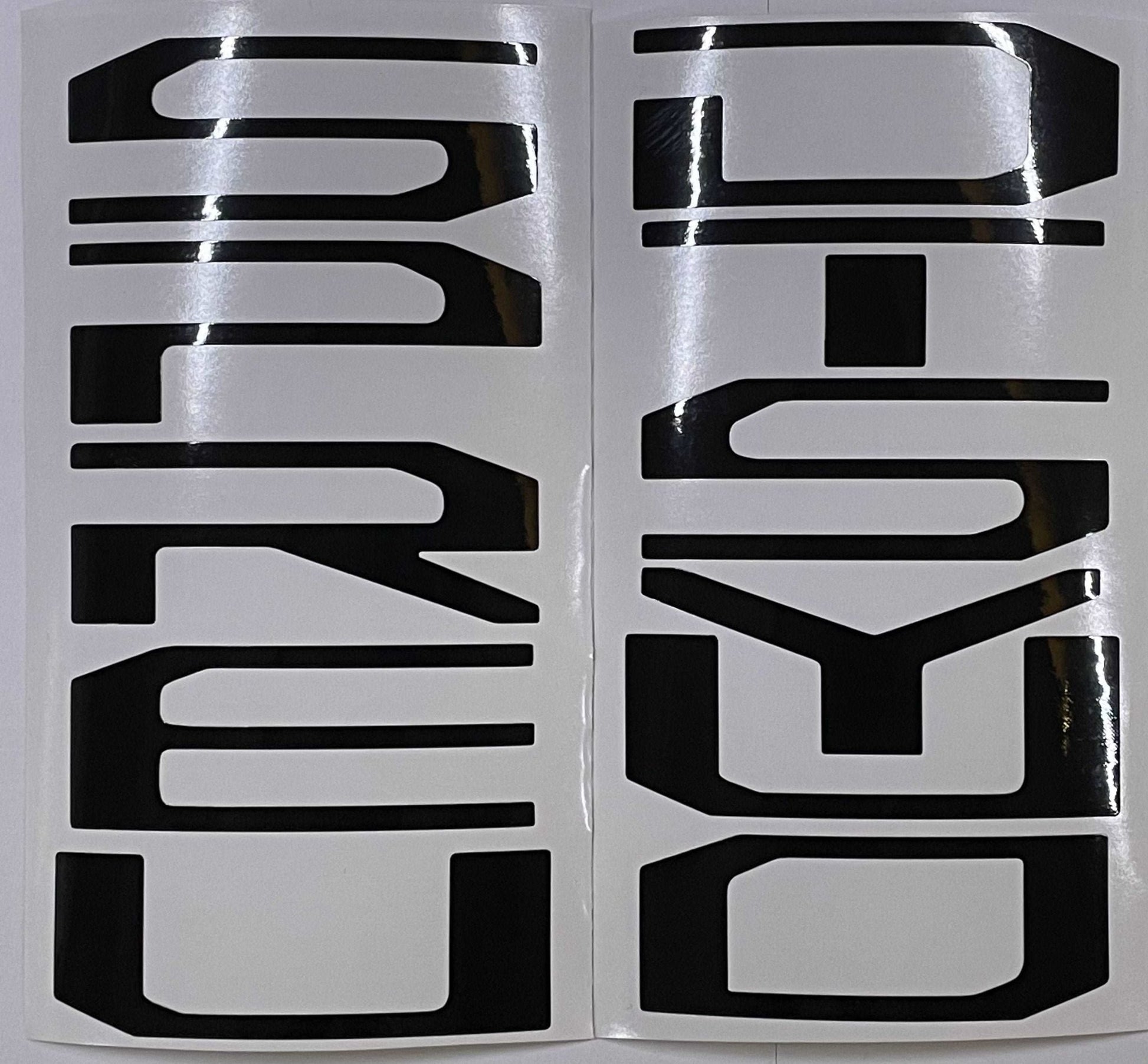 Premium Cast Vinyl Letter Decals for 2017-2022 SUPER DUTY Tailgate - TVD Vinyl Decals