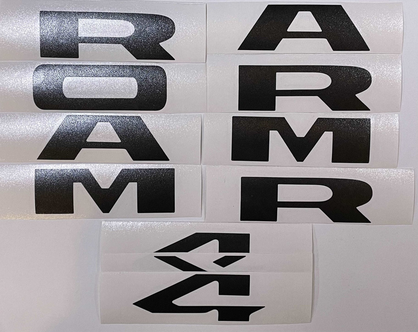 Premium Cast Vinyl Letter Decals for 2019-2023 RAM Doors - TVD Vinyl Decals