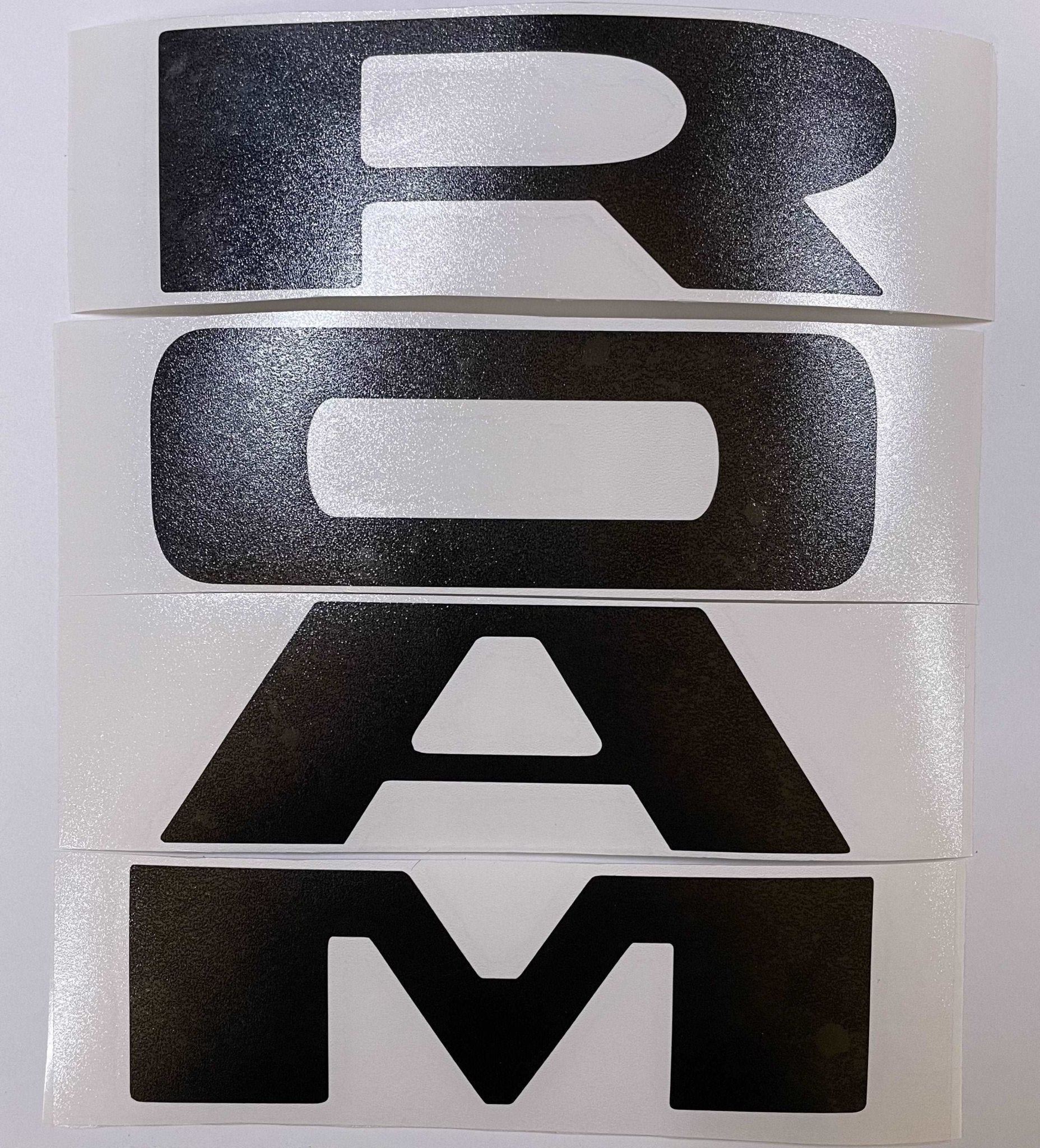 Premium Cast Vinyl Letter Decals for 2019-2023 RAM Grille - TVD Vinyl Decals