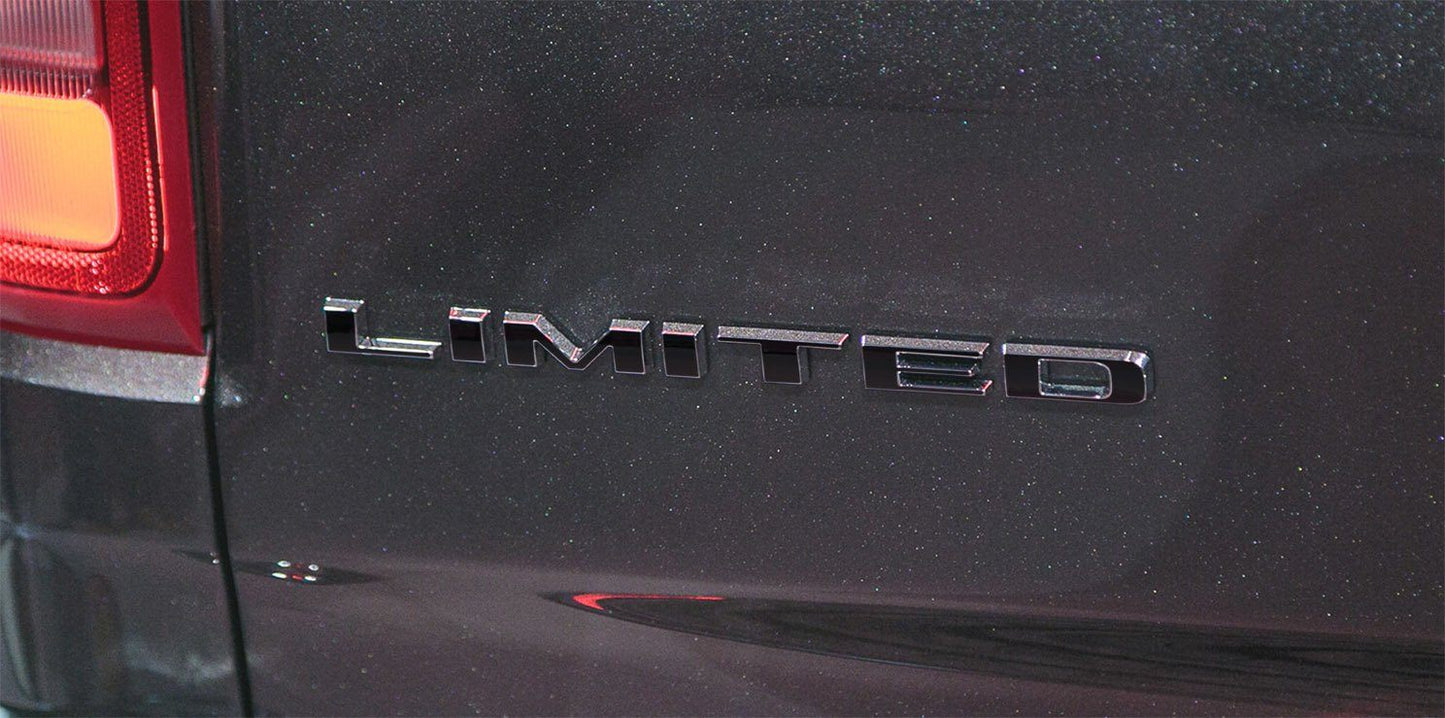 Premium Cast Vinyl Letter Decals for 2019-2023 RAM Limited Doors and Tailgate Emblems - TVD Vinyl Decals