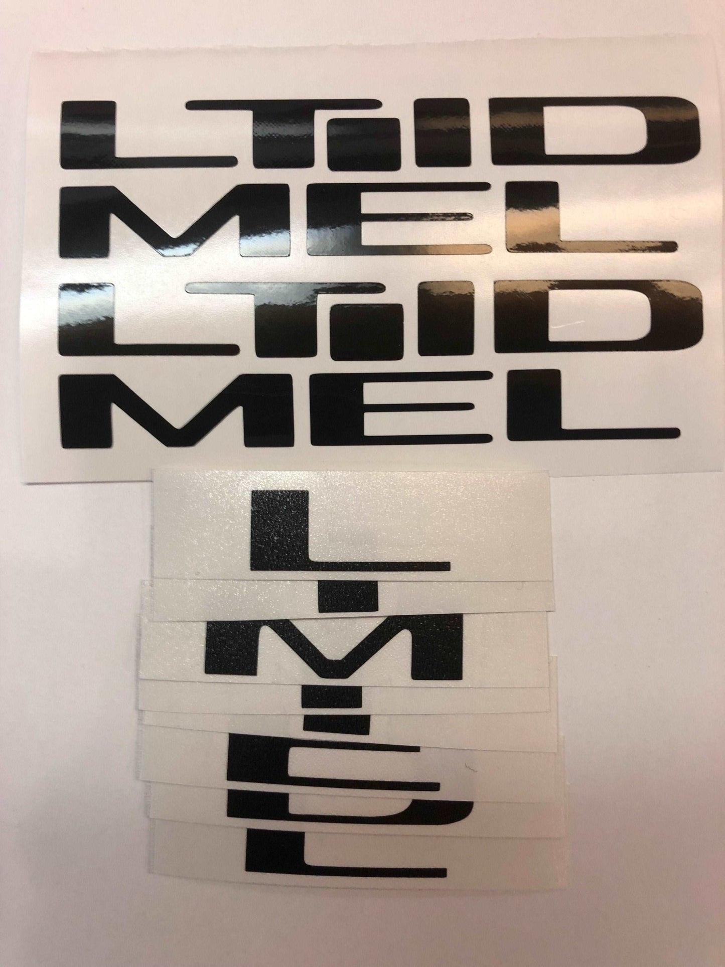 Premium Cast Vinyl Letter Decals for 2019-2023 RAM Limited Doors and Tailgate Emblems - TVD Vinyl Decals