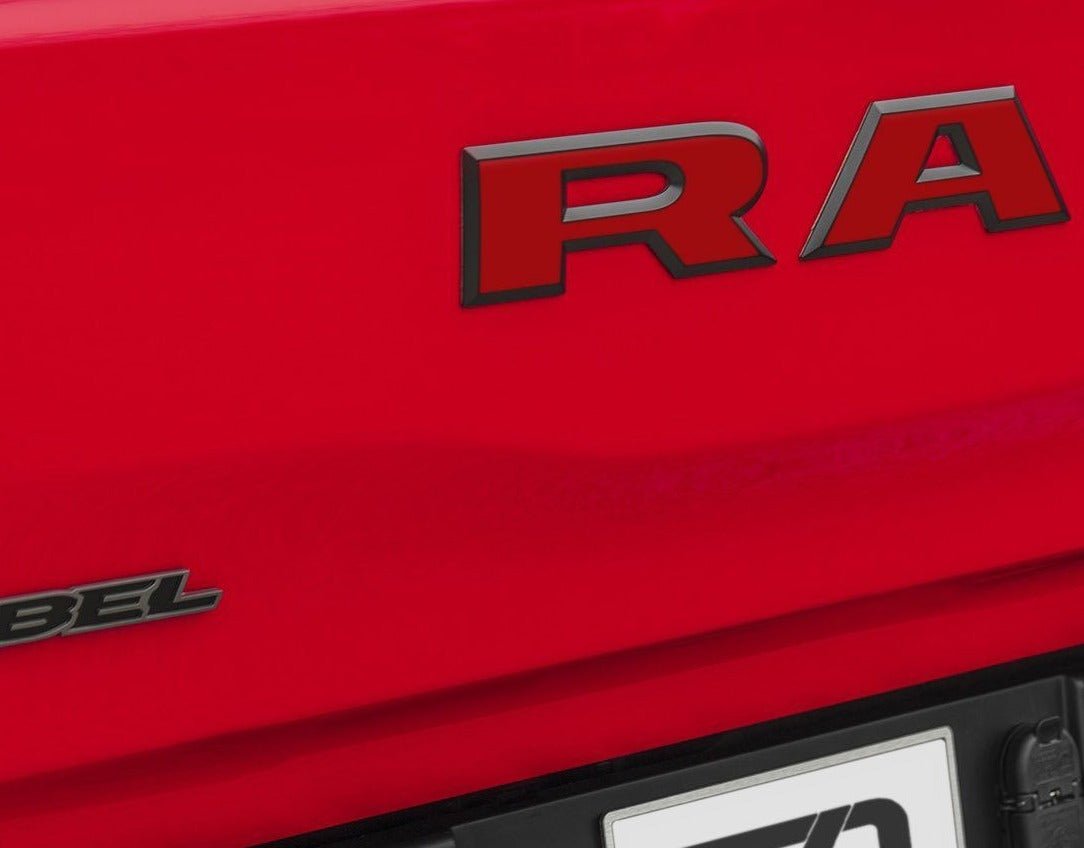 Premium Cast Vinyl Letter Decals for 2019-2023 RAM Rebel Tailgate - TVD Vinyl Decals