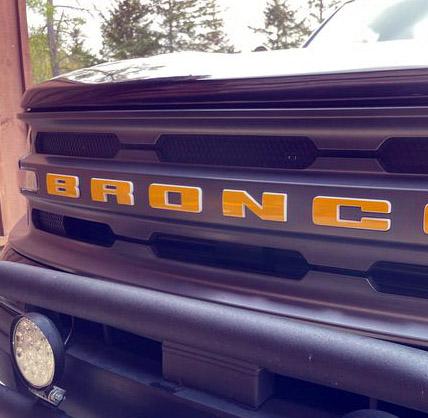 Premium Cast Vinyl Letter Decals for 2020-2023 Bronco/Bronco Sport Grille - TVD Vinyl Decals