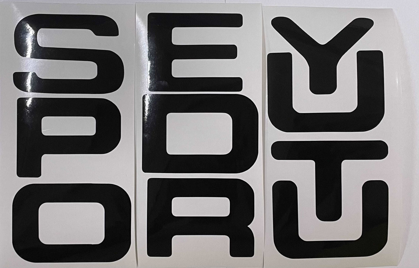 Premium Cast Vinyl Letter Insert Decals for 2008-2016 SUPER DUTY Tailgate - TVD Vinyl Decals