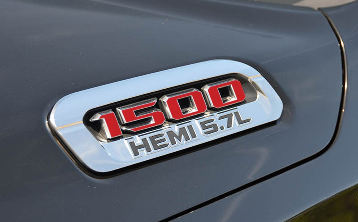 Premium Cast Vinyl Number Decals for 2019-2023 RAM 1500 Hood x2 - TVD Vinyl Decals