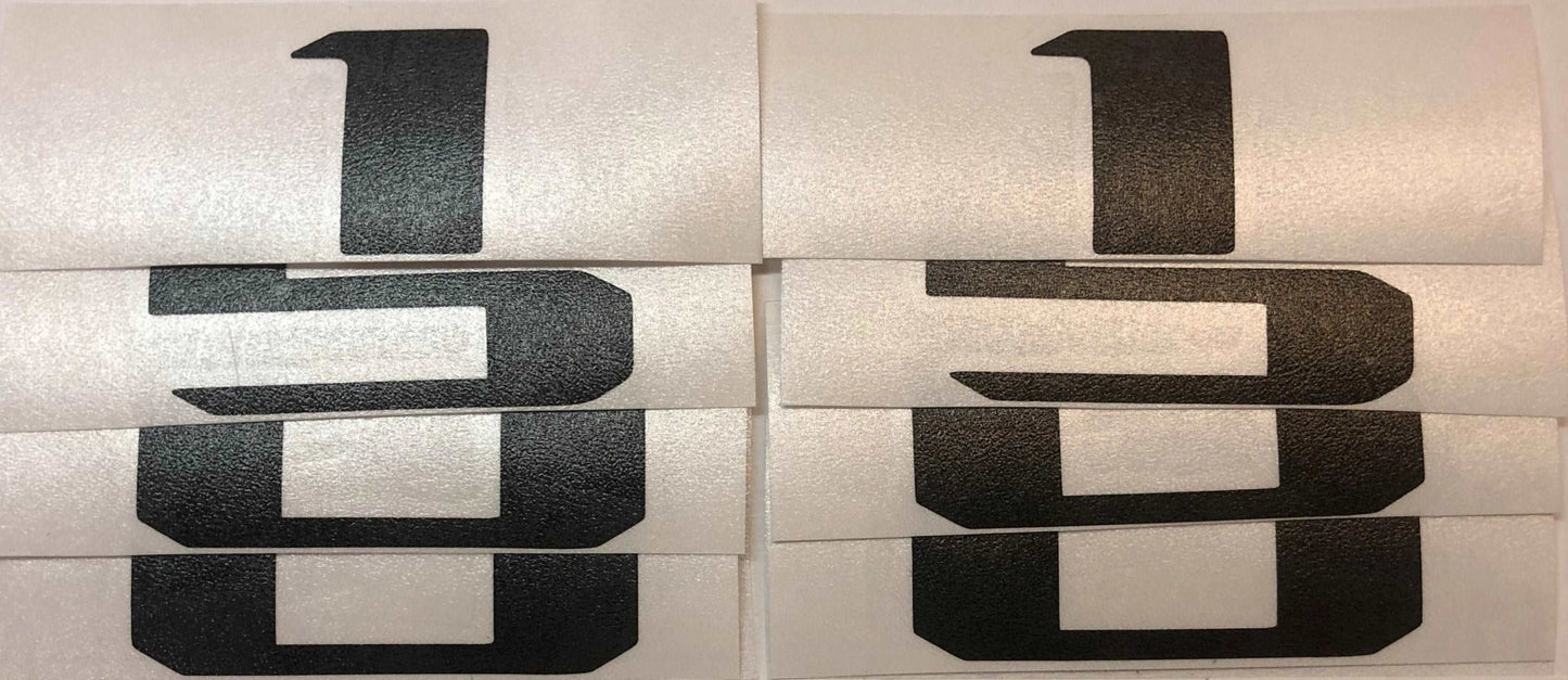 Premium Cast Vinyl Number Decals for 2019-2023 RAM 1500 Hood x2 - TVD Vinyl Decals