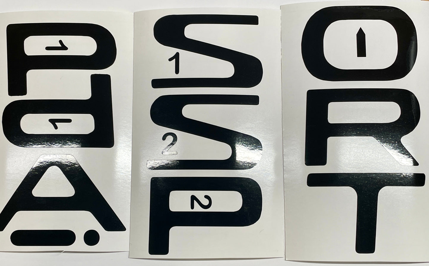 Premium Cast Vinyl Decal Letter Inserts for 2026 Passport Front Bumper