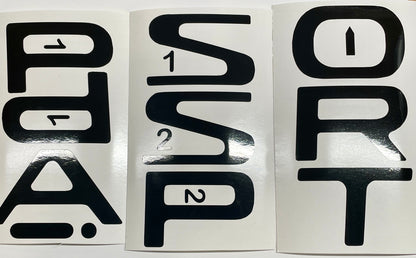 Premium Cast Vinyl Decal Letter Inserts for 2026 Passport Front Bumper