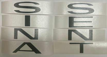 Premium Cast Vinyl Decal Letter Inlays for 2021-2026 Sienna Liftgate