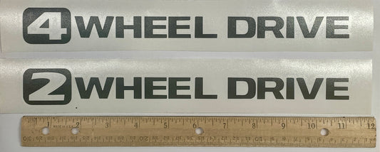 4 Wheel Drive/2 Wheel Drive Matte Black Premium Cast Vinyl Decal