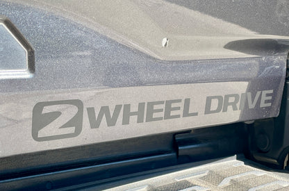 4 Wheel Drive/2 Wheel Drive Matte Black Premium Cast Vinyl Decal