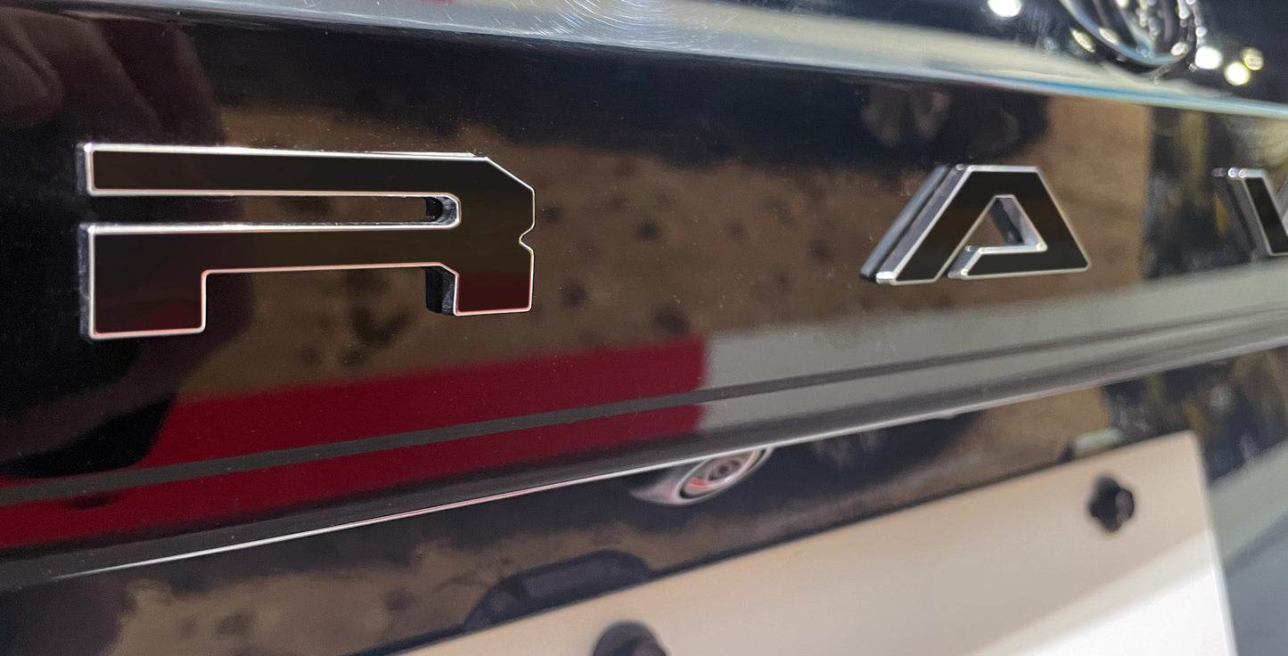 Premium Cast Vinyl Decal Letter Inlays for 2026 RAV4 Liftgate