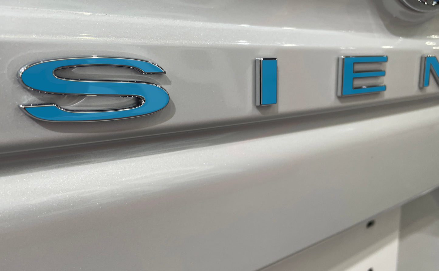Premium Cast Vinyl Decal Letter Inlays for 2021-2026 Sienna Liftgate