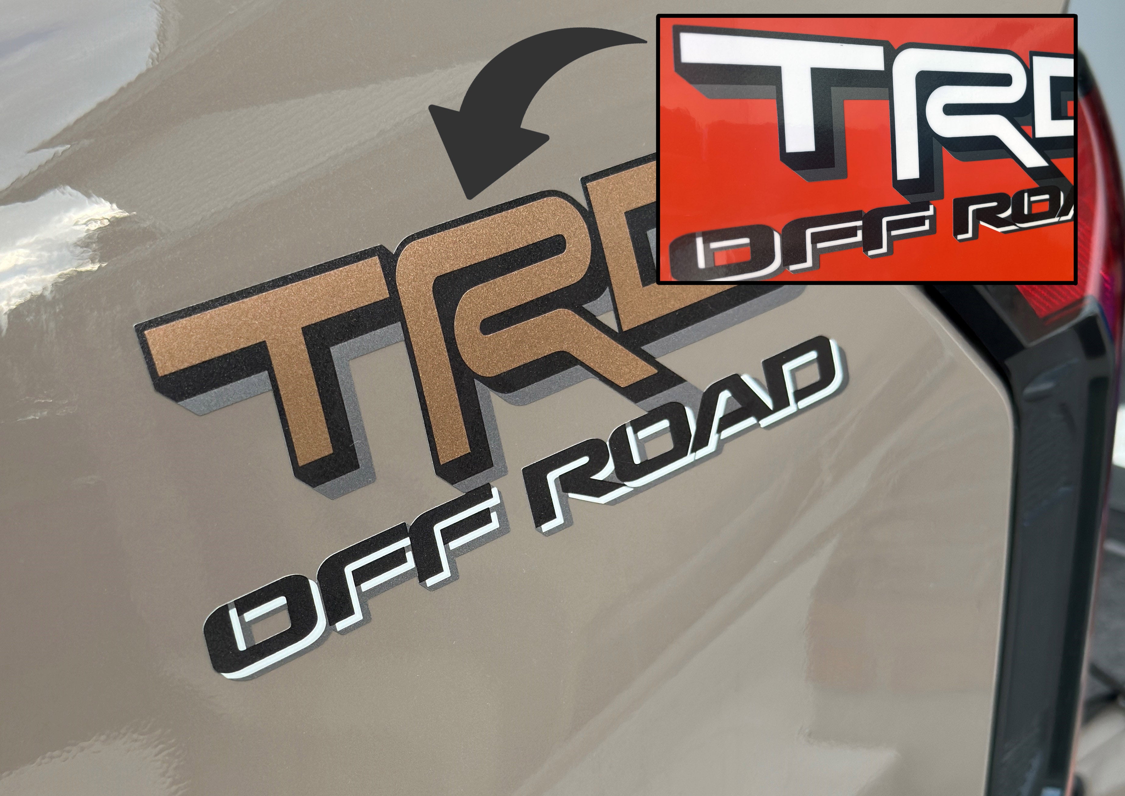 Premium Cast Vinyl Decal Letter Inserts for 2024-2026 Tacoma TRD