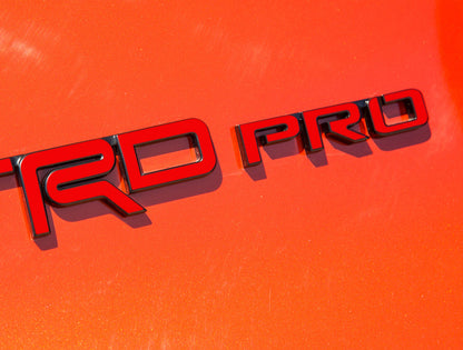 Premium Cast Vinyl Decal Letter Inlays for 4Runner and Tacoma TRD Pro Emblem