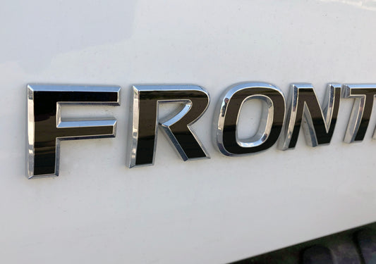 Premium Cast Vinyl Decal Letter Inlays for 2005-2021 Frontier Tailgate Emblems