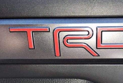 Premium Cast Vinyl Decal Letter Inlays for 2024 Tacoma TRD Interior Door Emblems - TVD Vinyl Decals