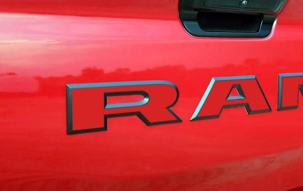 Custom Ram Lettering Premium Cast Vinyl Decal Letter Inlays for 2025 RAM 1500/2500/3500 ...