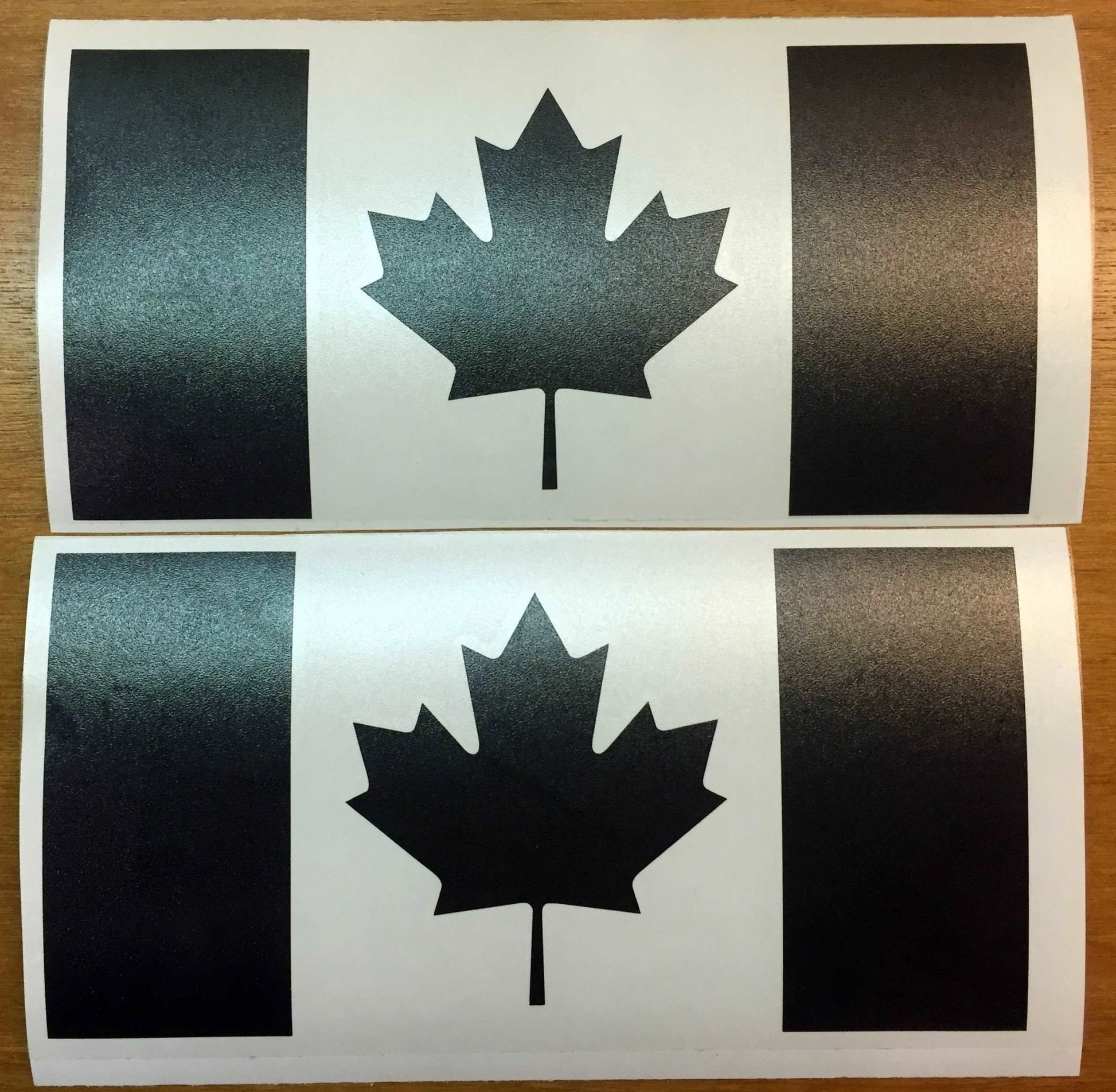 Canadian Flag Decals - Premium Cast Matte Black Vinyl x2 - TVD Vinyl Decals