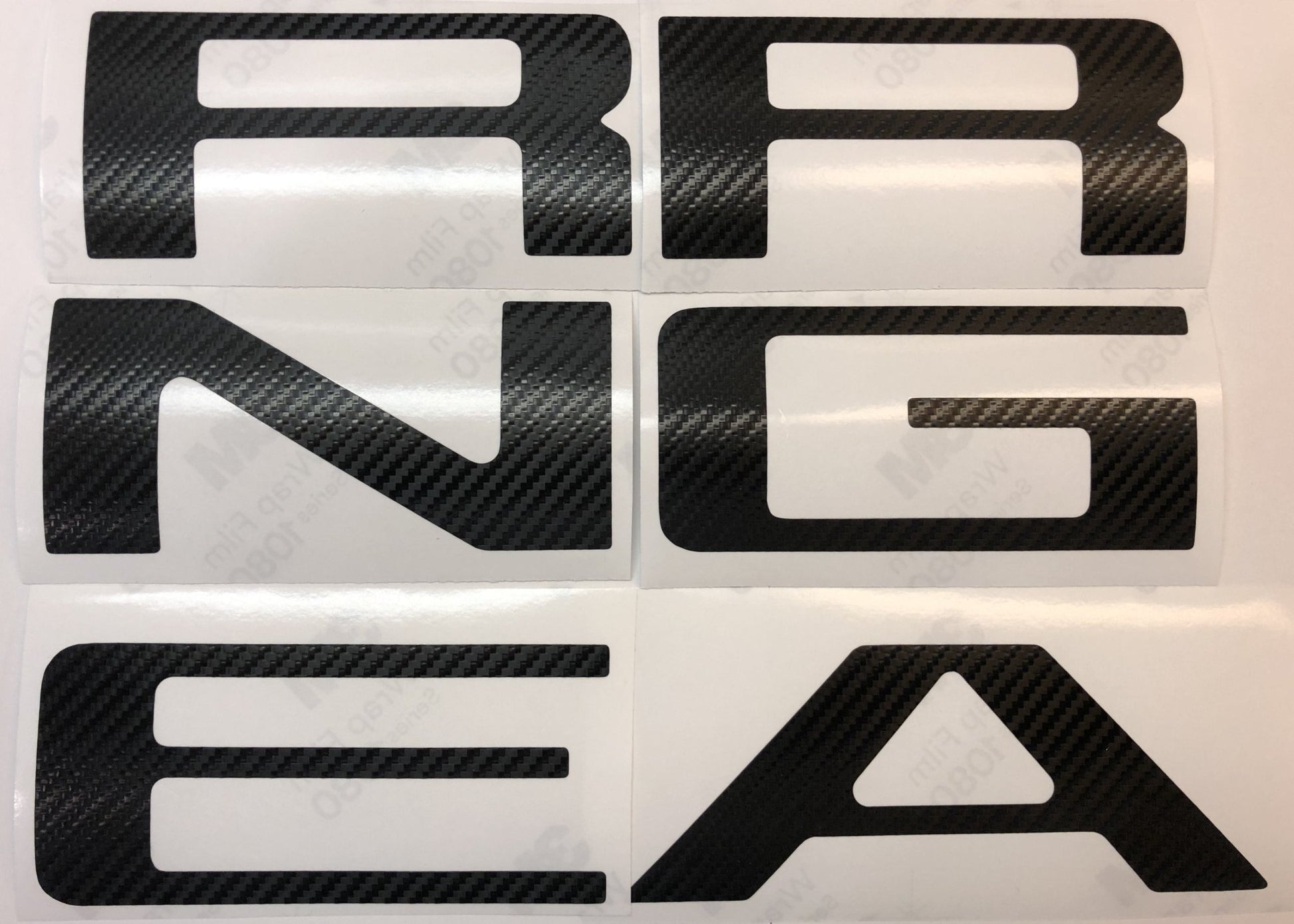 Carbon Fiber Textured Vinyl Decals for 2019-2023 Ranger Tailgate - TVD Vinyl Decals