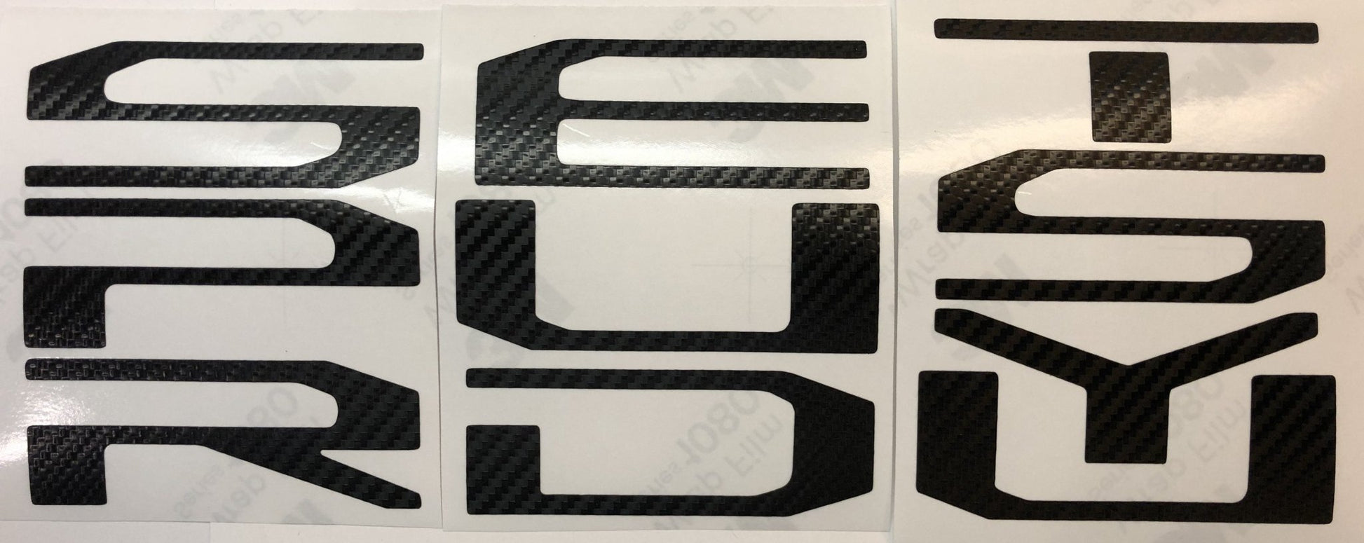Carbon Fiber Textured Vinyl Letter Decals for 2017-2022 SUPER DUTY Tailgate - TVD Vinyl Decals