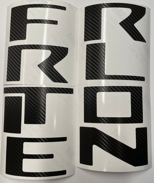 Carbon Fiber Textured Vinyl Letter Decals for 2022-2023 Frontier Tailgate - TVD Vinyl Decals