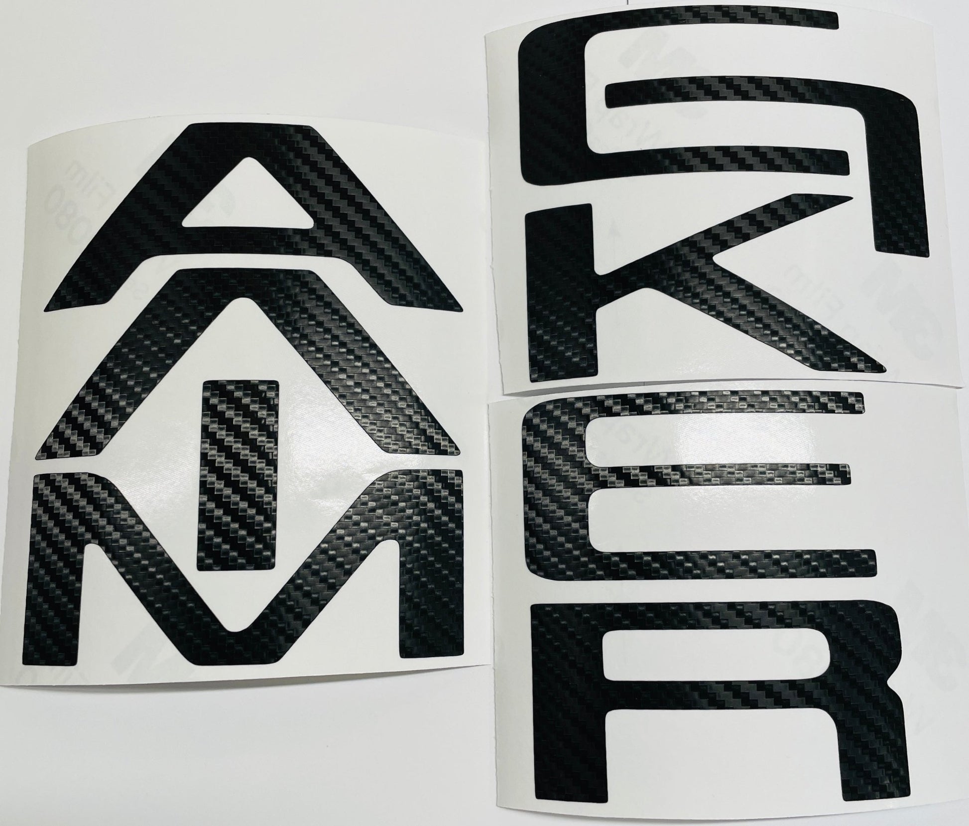 Carbon Fiber Textured Vinyl Letter Decals for 2022-2023 Maverick Tailgate - TVD Vinyl Decals