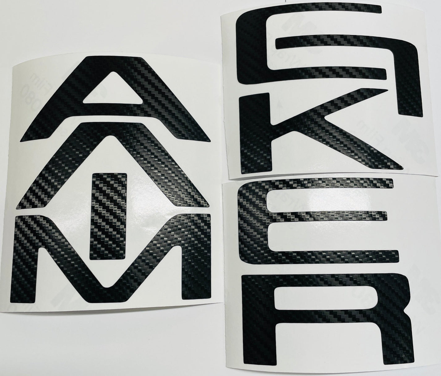 Carbon Fiber Vinyl Letter Decals for Maverick Tailgate TVD Vinyl Decals
