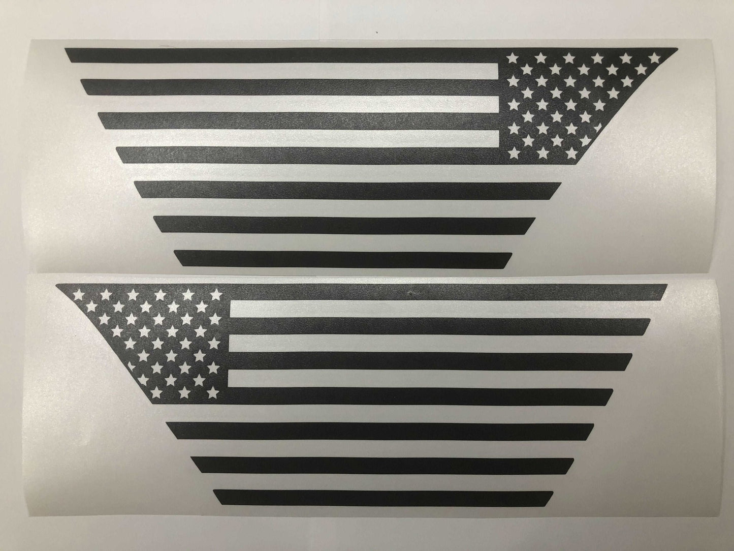 Premium Cast Matte Black Vinyl Flag Decals for Wrangler JL and Gladiator Fender Ventsx2 - TVD Vinyl Decals